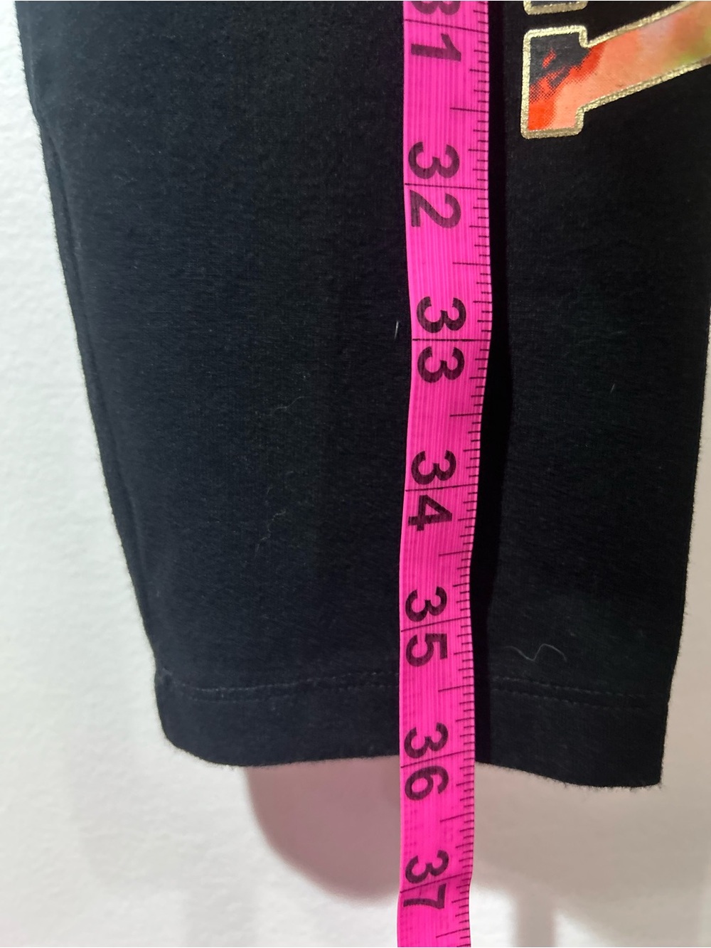 PINK Victoria's Secret Black Leggings with Multicolor Side Logo - Picture 7 of 9